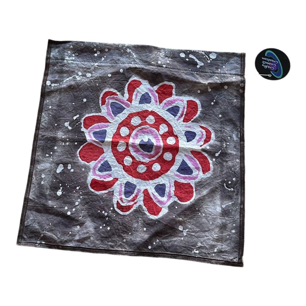 Handmade Painted Batik Wall Art Window Art Mandala OOAK Hippie Gift New